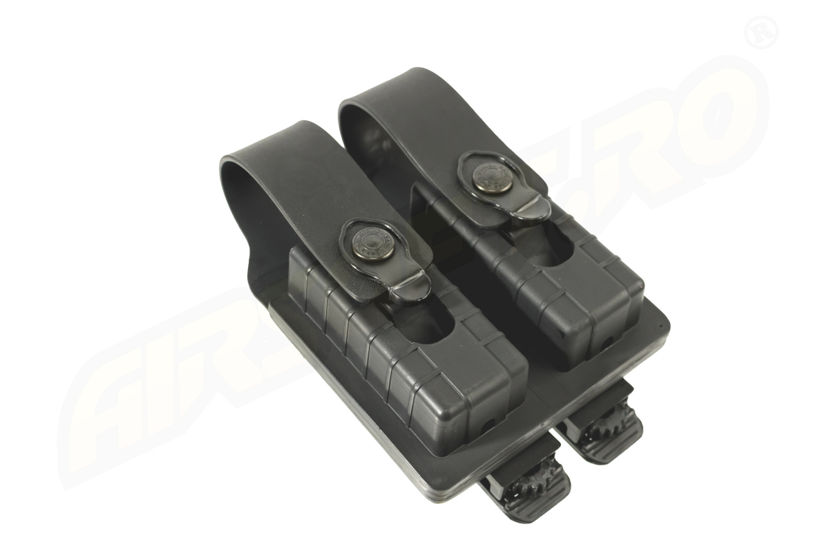 PORT INCARCATOR DUBLU INCHIS DIN POLIMER - PENTRU BERETTA PX4 - SISTEM MOLLE - BLACK - 1 | YEO